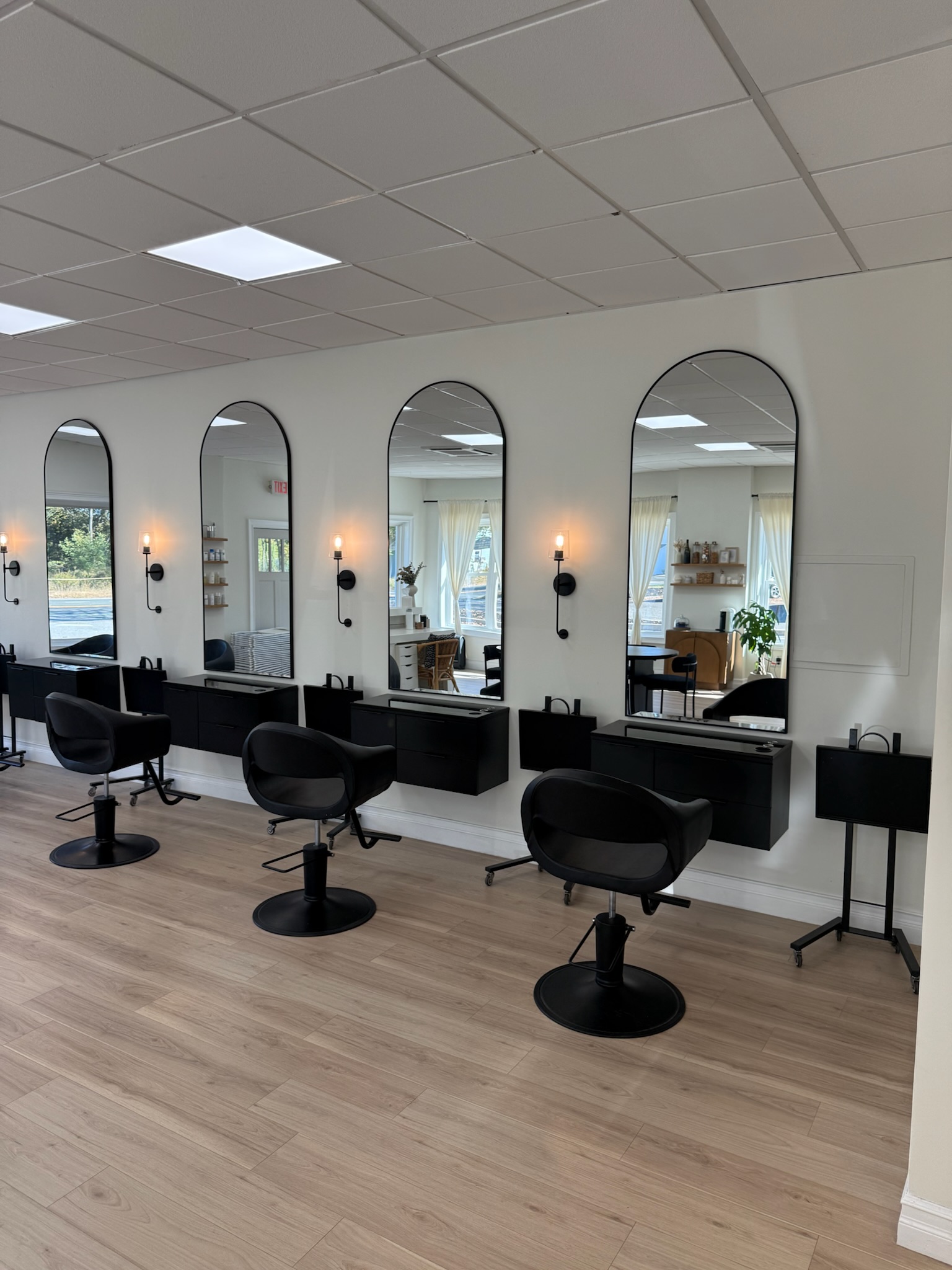 Fusion Hair Salon styling stations